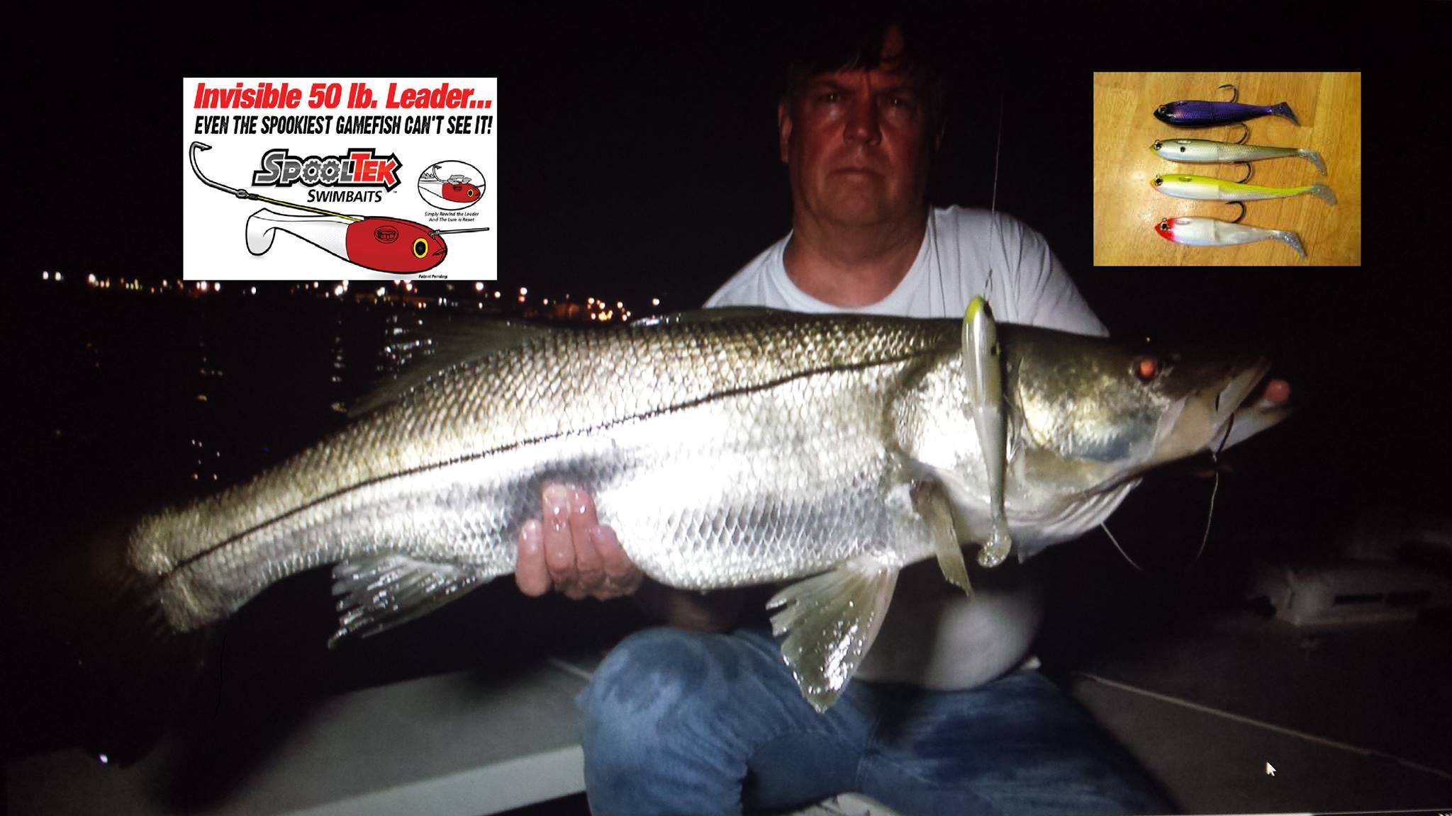 The Mad Snooker, Dave Pomerleau with one of 30 Snook using the SpoolTek.