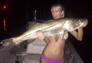 Beth with her first Snook and it’s a Linesider!