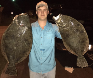 Cameron with MONSTER Flounder(s) in NC
