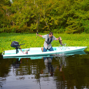 The Solo Skiff, a fishing kayak with a kick!