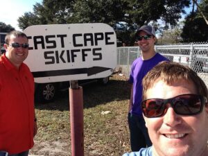 Took a road trip to pick our good friend @ericfey new @eastcapeskiffs Fury. Love…