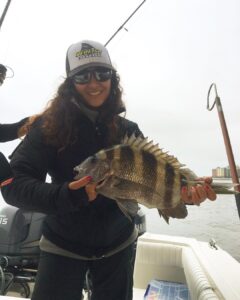 I can finally say i caught a sheepshead.  And in the bitter Alabama cold lol @cv…