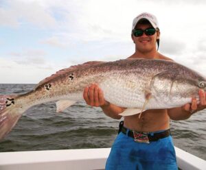 BEAST Georgia Bull Redfish caught with #georgiasportfishing charters @keep_it_ho…