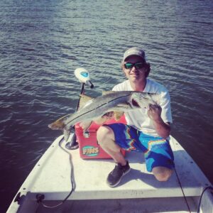 Sight casted 20′ off the bow?#skifflife #slot…