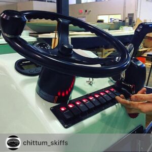 Here is @chittum_skiffs flats boats with an #EdsonMarine PowerWheel to make the …