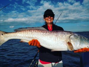 Stud Bull Redfish caught with #georgiasportfishing charters by April Snipes and …