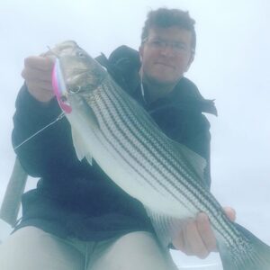 Some bigger spring schoolies on the mag darter #striperfishing #longislandsound …