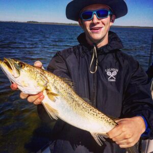 Carolina Skiff – Huge Spotted Seatrout we caught down in  
.
.
.
            …
