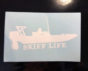 ‪Check out Skiff Life Boat White Vinyl Decal/Sticker, Window, Car, Electronics. …