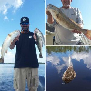 Inshore slam and flounder on a mirror lure. Ya never know…My guys can catch!!!…