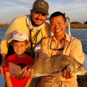 5yr old Weston caught 7 black drum and redfish on his Zebco yesterday.