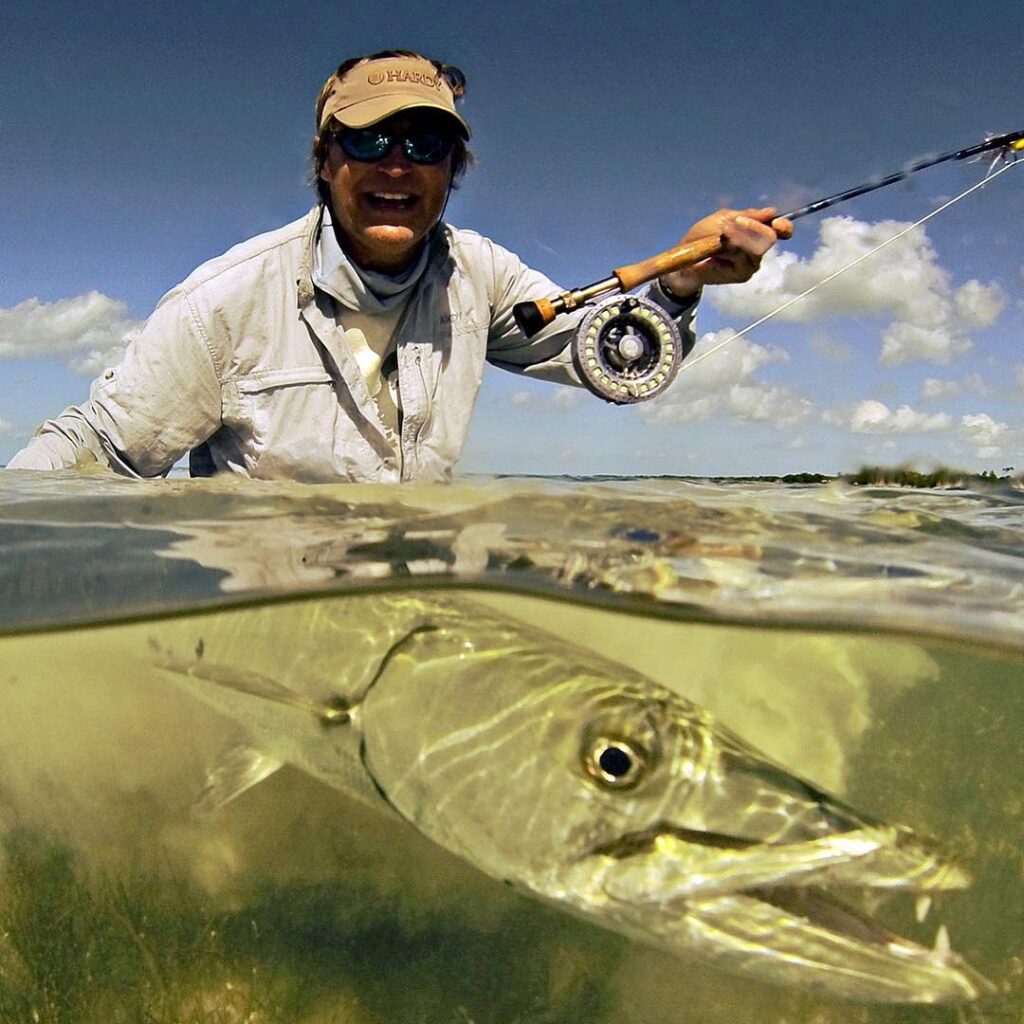 Barracuda on fly  one of the most brutal fights You can have on that gear       