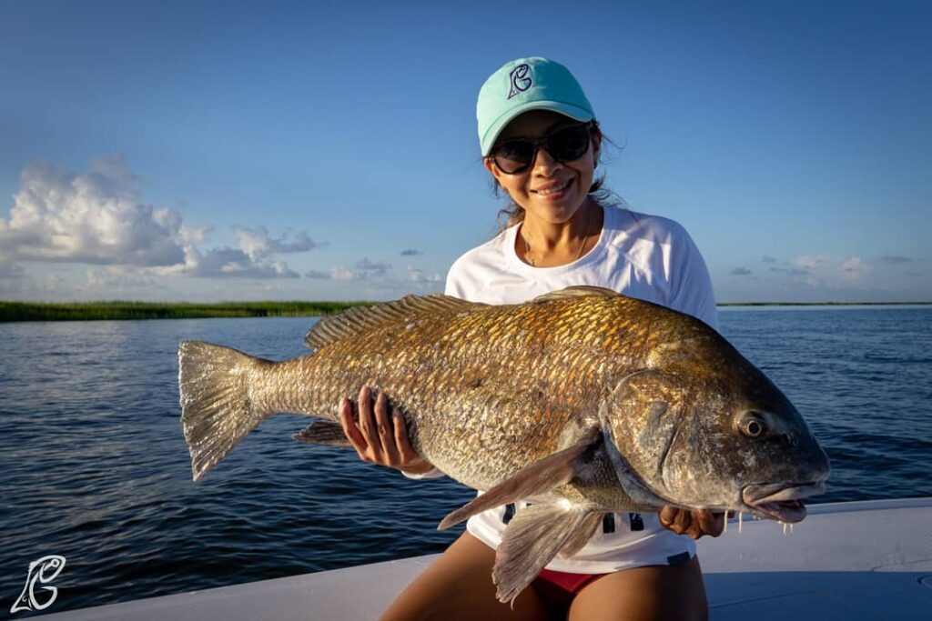 Mardi Marsh out there catching fish with them Kylie Jenner lips! At 36"/30 this