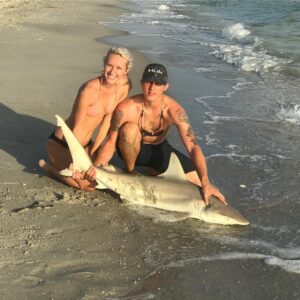 Beach day wasn’t so bad yesterday , nice little spinner shark  took a whole jack
