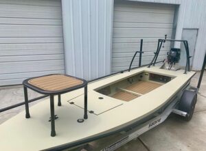 The @sabineskiffs with the tan deck and hull speaks for itself!