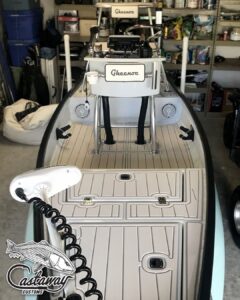 Mica over storm gray for this Gheenoe LT25 that we recently installed over in No