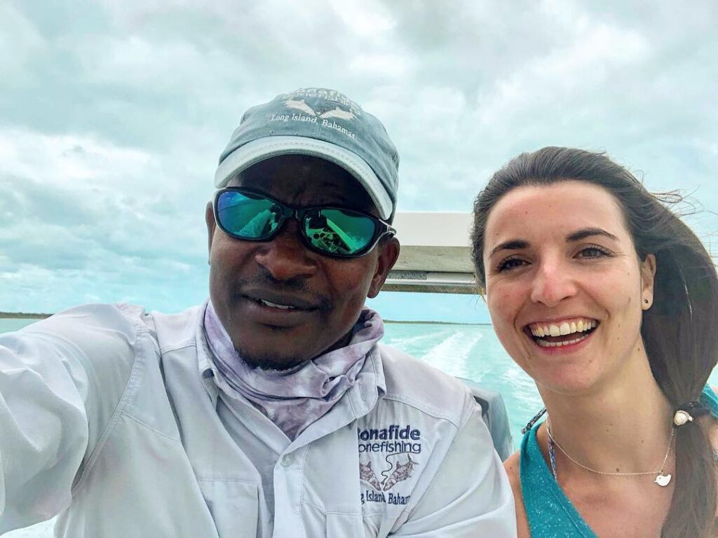Gotta have a selfie with French Blogger Camille! What a ... Bonefishing in the