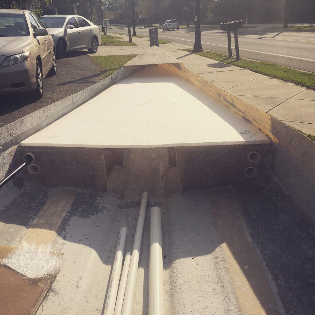 With the ‘s front deck panel cut, it was ready for support stringers to be made
