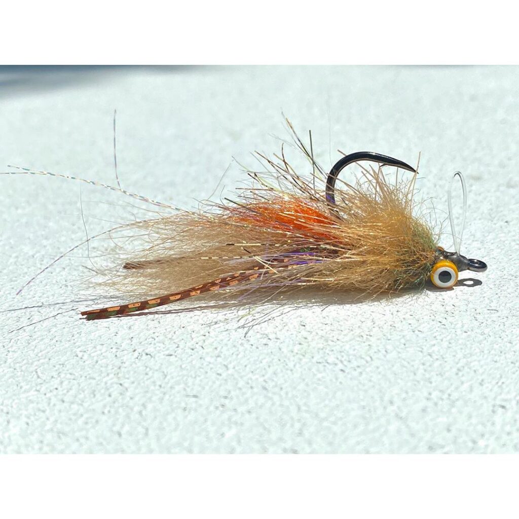 .
Fly: Marsh Monster
Color: Khaki Shorts
Hook: SL12S 1X Short 3/0
.
This is a L