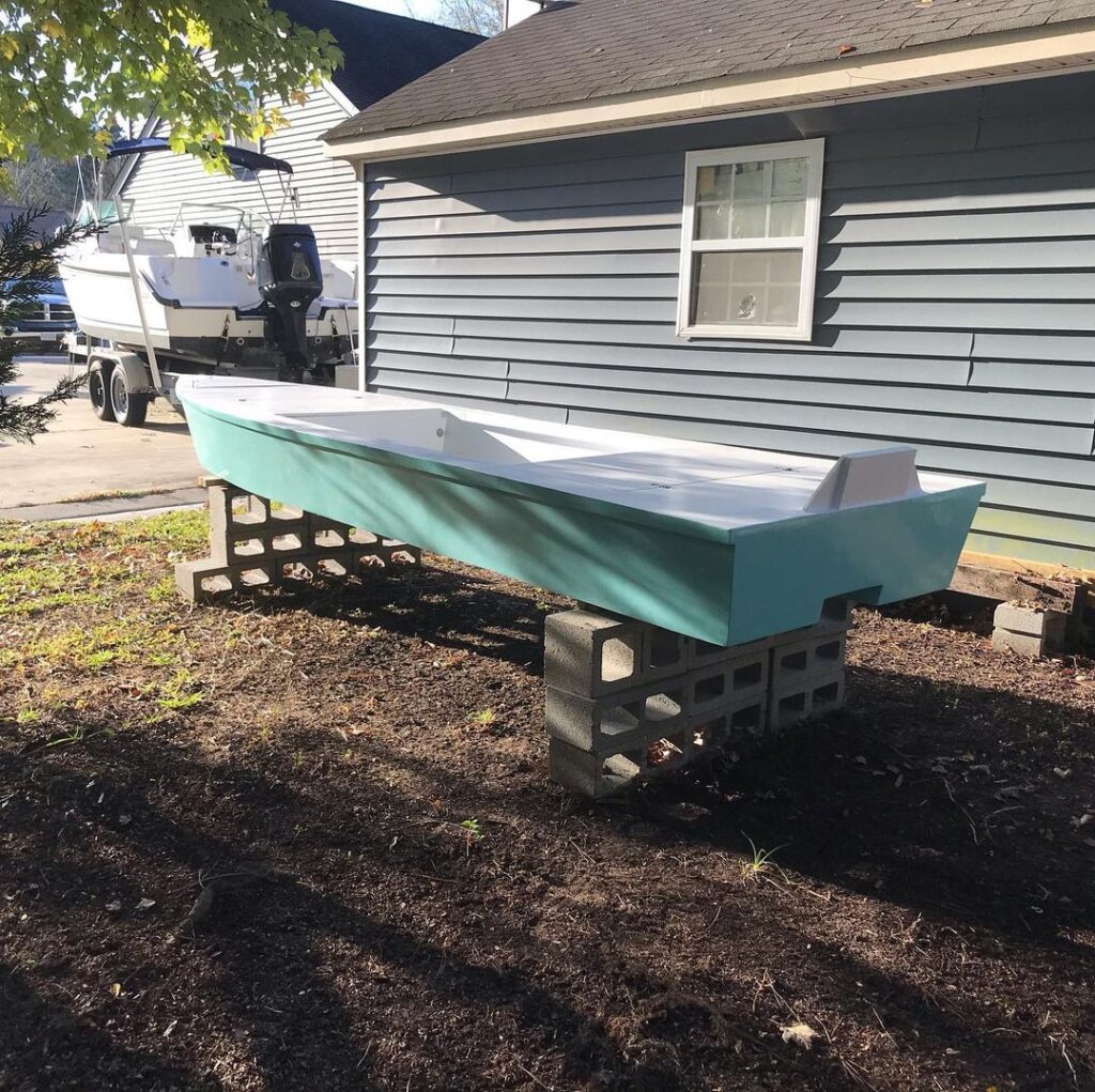 There it sits until I can find a trailer and a motor. COVID has everything hobb