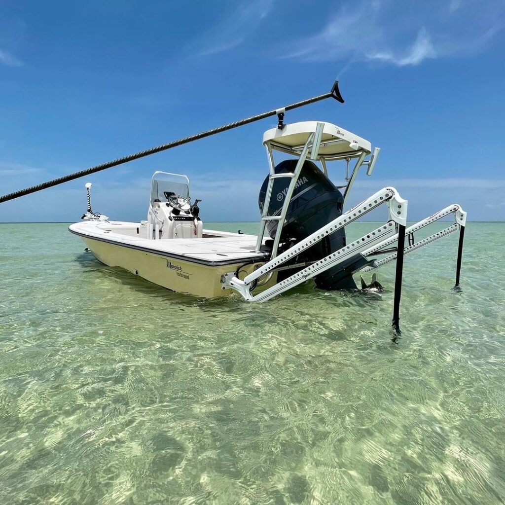 Stuck in Paradise for the Picture!!! The poling platform was a cool little f