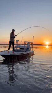 The Golden Hour@beavertailskiffs Mosquito Guide -> @lowcountry_fishermanAngler